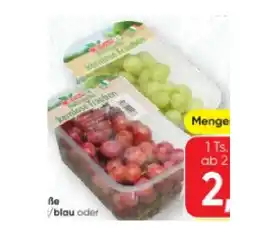 SPAR Gourmet Fruchtig-süße Trauben rot/blau oder weiß kernlos SPAR Gourmet Angebot
