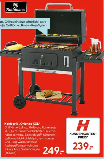 Hellweg Rothmann Kohlegrill Orlando XXL Angebot