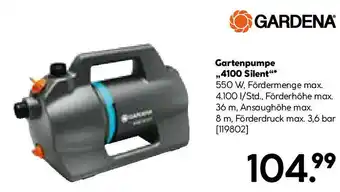 Hellweg GARDENA Gartenpumpe 4100 Silent Angebot