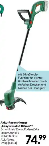 Hellweg Akku-Rasentrimmer Easy Grass Cut 18 Solo Angebot