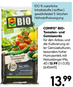 Hellweg COMPO BIO Tomaten und Gemüseerde Angebot