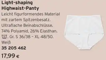 Tchibo Eduscho Light-shaping Highwaist-Panty Angebot