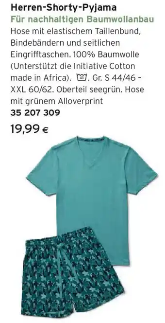 Tchibo Eduscho Herren-Shorty-Pyjama Angebot