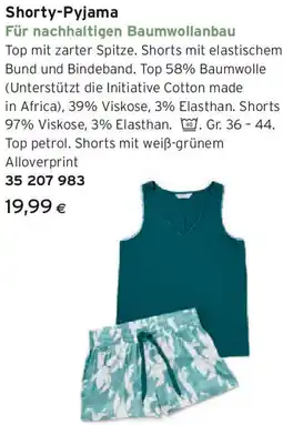 Tchibo Eduscho Shorty-Pyjama Angebot