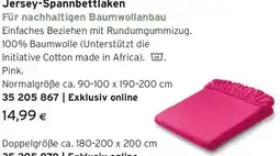 Tchibo Eduscho Jersey-Spannbettlaken Angebot