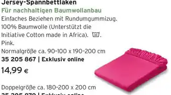 Tchibo Eduscho Jersey-Spannbettlaken Angebot