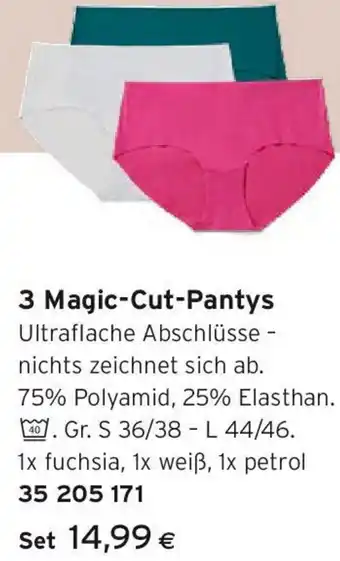 Tchibo Eduscho 3 Magic-Cut-Pantys Angebot