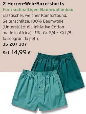 Tchibo Eduscho 2 Herren-Web-Boxershorts Angebot