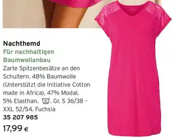 Tchibo Eduscho Nachthemd Angebot