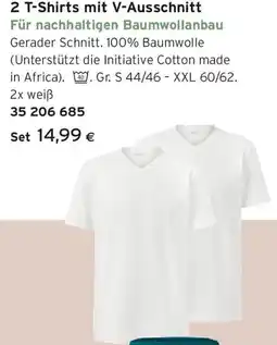 Tchibo Eduscho 2 T-Shirts mit V-Ausschnitt Angebot
