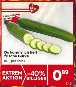 Billa Da komm’ ich her! frische Gurke Angebot