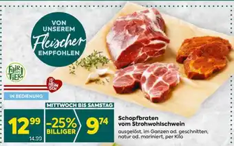 Billa Schopfbraten vom Strohwohlschwein Angebot