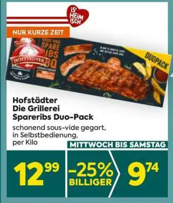 Billa Hofstädter Die Grillerei Spareribs Duo-Pack Angebot