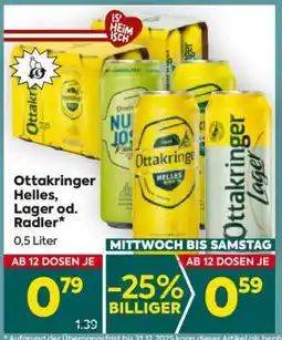 Billa Ottakringer Helles, Lager od. Radler Angebot
