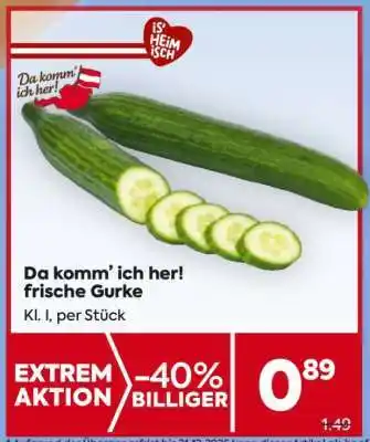 Billa Da komm’ ich her! frische Gurke Angebot