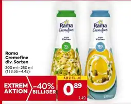 Billa Rama Cremefine div. Sorten Angebot