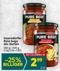 Billa Inzersdorfer Pure Sugo div. Sorten Angebot