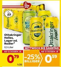 Billa Ottakringer Helles, Lager od. Radler Angebot
