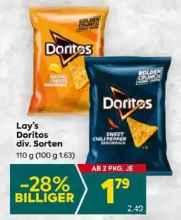 Billa Lay’s Doritos div. Sorten Angebot