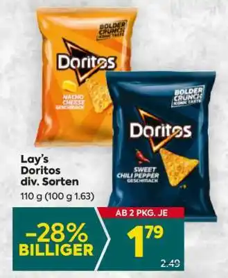 Billa Lay’s Doritos div. Sorten Angebot