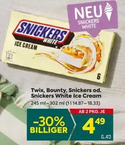 Billa Twix, Bounty, Snickers od. Snickers White Ice Cream Angebot