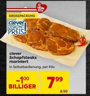 Billa clever Schopfsteaks mariniert Angebot