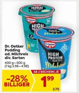 Billa Dr. Oetker Pudding od. Milchreis div. Sorten Angebot