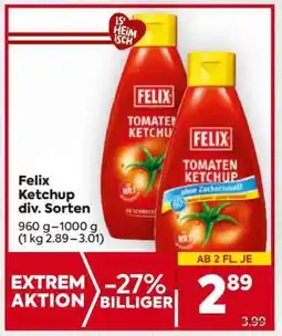 Billa Felix Ketchup div. Sorten Angebot