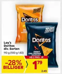 Billa Lay’s Doritos div. Sorten Angebot