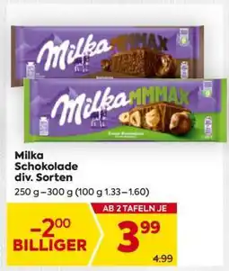 Billa Milka Schokolade div. Sorten Angebot