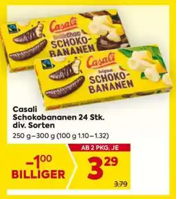 Billa Casali Schokobananen 24 Stk. div. Sorten Angebot