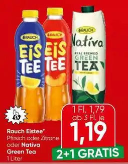 Spar Rauch Eistee* Pfirsich oder Zitrone oder Nativa Green Tea Angebot