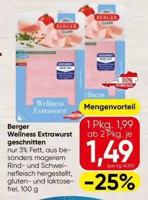 Spar Berger Wellness Extrawurst geschnitten Angebot