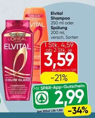 Spar Elvital Shampoo Angebot