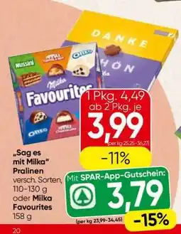 Spar Milka Favourites Angebot