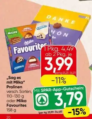 Spar Milka Favourites Angebot