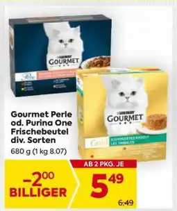 Billa Gourmet Perle od. Purina One Frischebeutel div. Sorten Angebot