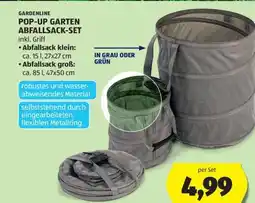 Hofer GARDENLINE POP-UP GARTEN ABFALLSACK-SET Angebot
