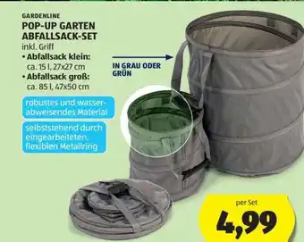 Hofer GARDENLINE POP-UP GARTEN ABFALLSACK-SET Angebot