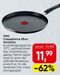 Spar Tefal Crepepfanne 25cm Simolicity Angebot