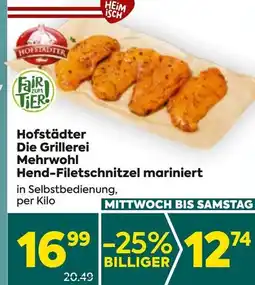 Billa Hofstädter Die Grillerei Mehrwohl Hend-Filetschnitzel mariniert Angebot
