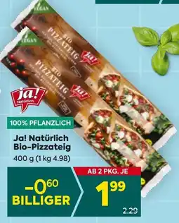 Billa Ja! Natürlich Bio-Pizzateig Angebot