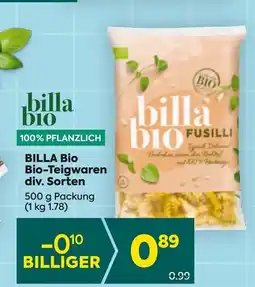 Billa BILLA BIO Bio-Teigwaren div. Sorten Angebot