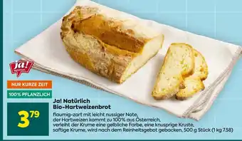Billa Ja! Natürlich Bio-Hartweizenbrot Angebot
