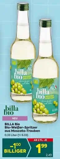Billa BILLA BIO Bio-Weißer-Spritzer aus Moscato-Trauben Angebot