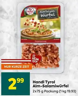 Billa Handl Tyrol Alm-Salamiwürfel Angebot