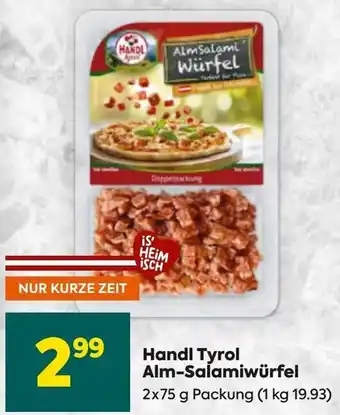 Billa Handl Tyrol Alm-Salamiwürfel Angebot