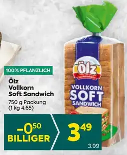 Billa Ölz Vollkorn Soft Sandwich Angebot
