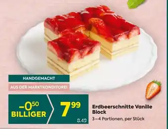 Billa Erdbeerschnitte Vanille Block Angebot