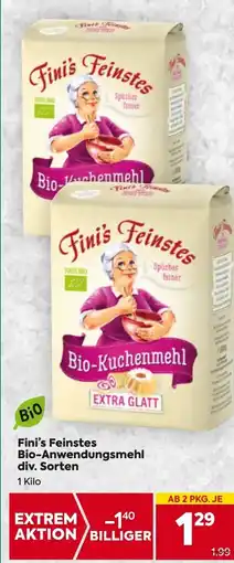 Billa Fini's Feinstes Bio-Anwendungsmehl div. Sorten Angebot